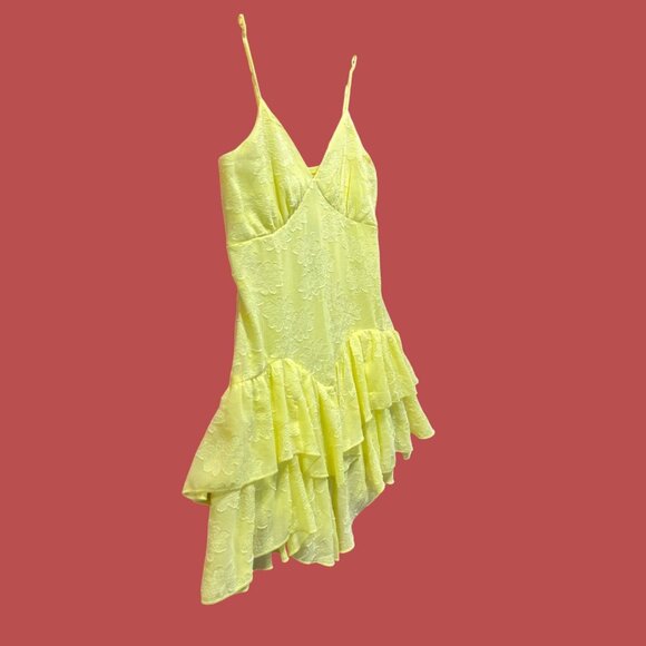 Wild Fable - Women's Triangle Cup V-Neck Tie Red Mini Skater Dress - Yellow - S - Picture 16 of 16